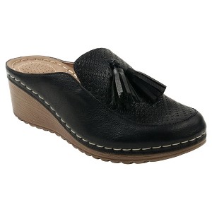 GC Shoes Dacey Tassel Slide Wedge Mule - 1 of 4