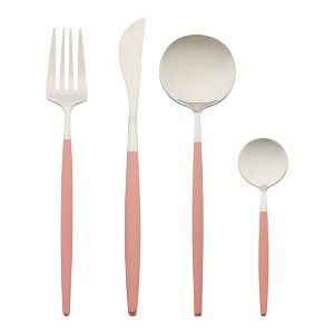 REGALWOVEN Stainless Steel Flatware with Spoons and Forks Set 4 Pieces - 1 of 4