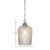 Toltec Lighting Cordova 1 - Light Pendant in  Brushed Nickel with 9" Clear Textured Shade - 2 of 2