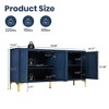 60" Modern Sideboard Buffet Cabinet with Adjustable Shelves, Artistic Carved 4 Doors Accent Storage Console for Entryway, Living Room, Study Room - 2 of 4