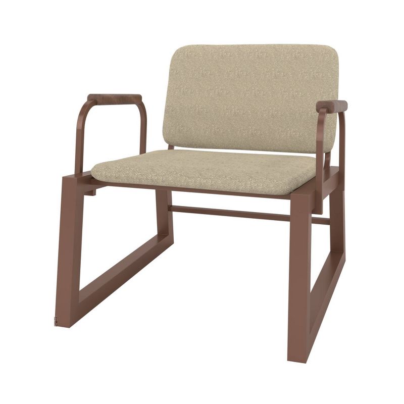 1.0 Whythe Low Accent Chair Natural Linen/Corten - Manhattan Comfort, 1 of 8