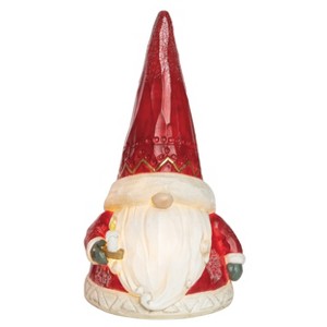 Transpac Resin 9.25 in. Multicolored Christmas Light Up Santa Gnome Decor - 1 of 2