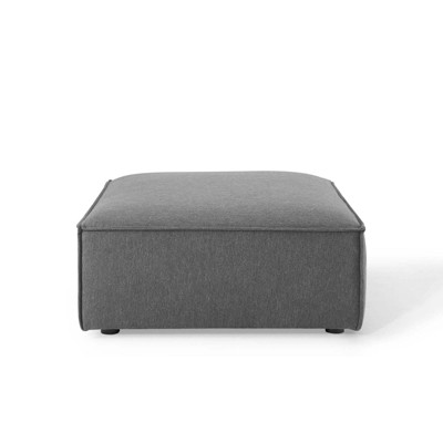 Charcoal Velvet Four Piece Sectional Sofa with Ottoman