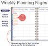 Undated Family Planner – 8.5" x 11" Weekly/Monthly Calendar for 5+ People, Meal Planning, Budgeting, Habit Tracker – Hardcover (Colorful Botanicals) - 3 of 4