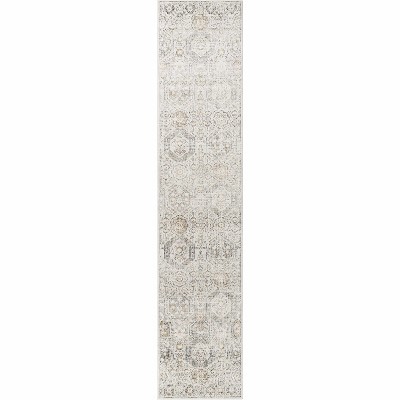 Hauteloom Parkerfield Hallway, Kitchen Runner Rug - Traditional - Beige, Black, Charcoal - 2'7" x 10'