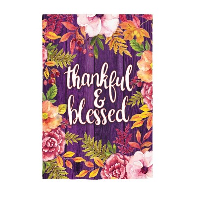 Evergreen Blessed Moire Garden Flag 12 x 18 Inches Indoor Outdoor Decor
