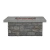 Sedona Square Fire Pit with NG Conversion Gray - Real Flame: Fiber-Cast, 65,000 BTU, Push Button Ignition - image 2 of 4