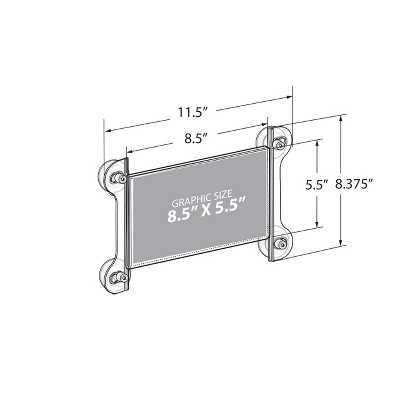 Clear Acrylic Window Sign Holder Frame with Suction Cups