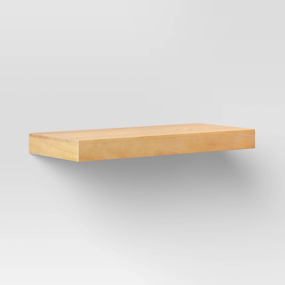 10" x 4.5" Wood Wall Shelf Natural - Threshold
