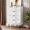 Fluted 5 Drawer Dresser for Bedroom, Modern Wood Chest of Drawers with Wide Drawers - 3 of 4