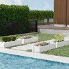 Lirago 51" x 28" x 13" White PVC Modular Garden Fence Panel Durable Easy to Install Soil Improvement Solution - 3 of 4