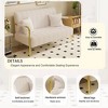 59-Inch Teddy Fleece Loveseat Sofa, Modern Soft Fabric Comfy Sofa With 4 Metal Legs, Comfortable Armrest - 4 of 4