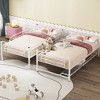 Twin-Over-Twin Metal Bunk Bed with Shelf and Safety Guardrails - 3 of 4
