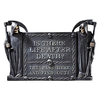 Grim Reaper Gothic Resin Wall Mounted Sculpture