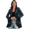 Anna-Kaci Women’s Sequin Mesh Cardigan with Sheer Embellished Sleeves and Flowing Open Front Design for Layering Style - 4 of 4