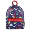 National Lampoon's Christmas Vacation Allover Pattern Faux Leather Mini Backpack Blue - 2 of 4