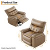 Recliner Chair for Adults, PU Leather Electric Rocker Recliner, 270 Degree Swivel Lounge Chair with Side Pocket, Modern Massage Recliner Chair Sofa - 3 of 4