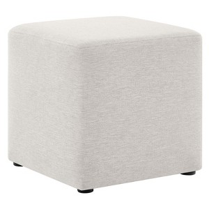 Modway Callum Large 28 in. Square Woven Heathered Fabric Upholstered Ottoman - 1 of 4