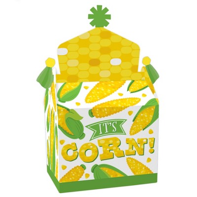 Big Dot of Happiness It's Corn - Treat Box Party Favors - Fall Harvest Party Goodie Gable Boxes - Set of 12