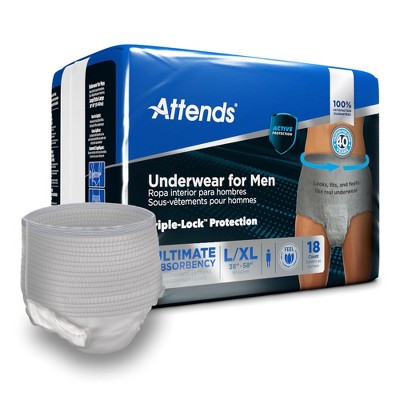 Attends Incontinence Underwear For Men, Ultimate Absorbency