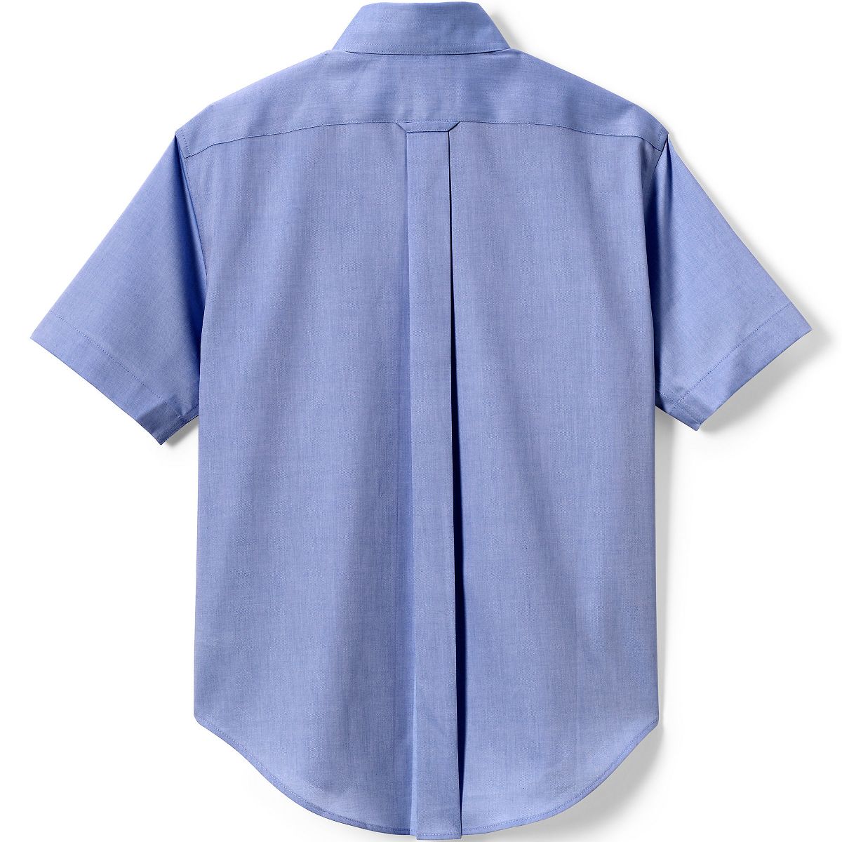 Lands' End School Uniform Men's Short Sleeve No Iron Pinpoint Dress Shirt - thumbnail 10