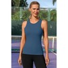 Attraco Women's Workout Tank Tops Seamless Full Length Gym Tops Athletic Yoga Top Built in Bra Sport Tops - 2 of 4