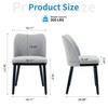 COZONY Dining Chairs Set of 2, Modern Upholstered Fabric Side Chairs with Padded Seat and Wood Legs, Accent Dining Room Chairs Kitchen & Living Room - 2 of 4