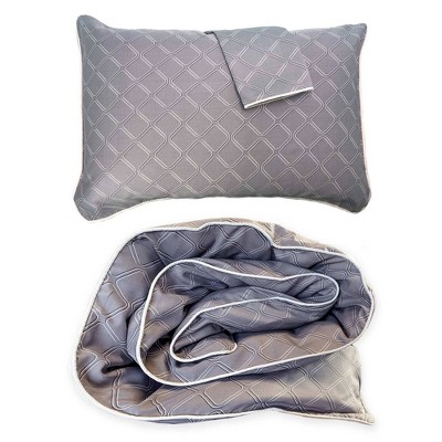 Platinum Geo Full/Queen Viscose Bamboo Duvet Cover Set with Shams