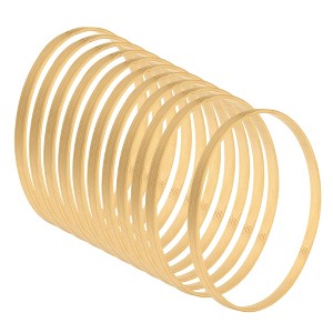Unique Bargains Bamboo Handmade DIY Craft Wedding Dream Catcher Floral Hoops 12 Pcs - 1 of 3