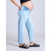 Women's Under the Belly Barrel Leg Maternity Jeans | Motherhood Maternity - 3 of 4