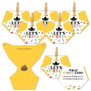 Big Dot of Happiness Let's Fiesta - Baby Shower Conversation Starter - 2-in-1 Dirty Diaper Game - Set of 24 - 1 of 4
