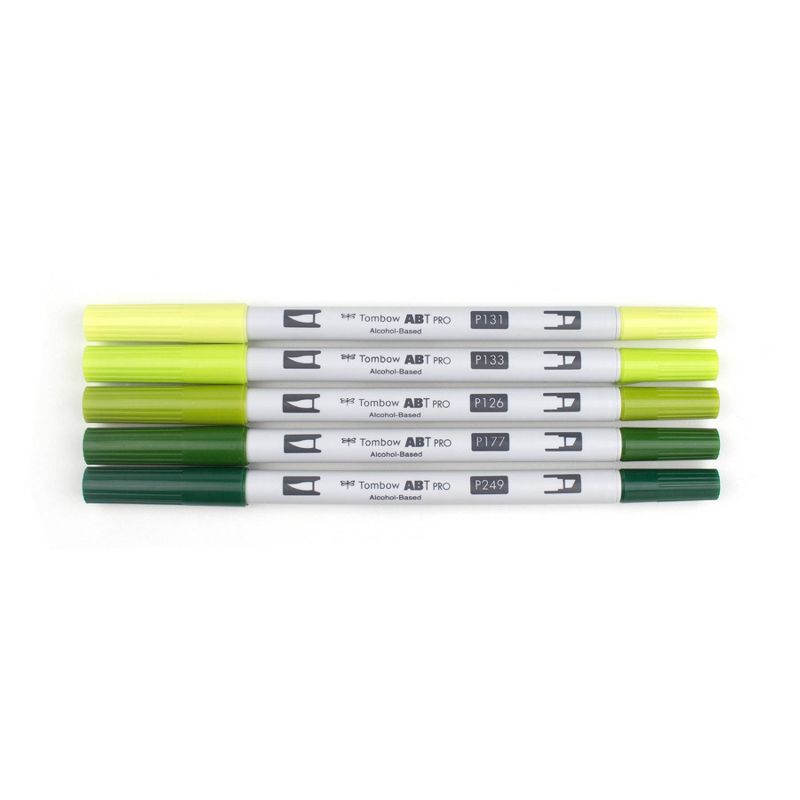 5ct ABT PRO Dual-Tip Alcohol Based Art Markers Green Tones - Tombow, 3 of 7