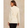Allegra K Women's Shawl Collar Long Sleeve Tie Waist Blazer - 3 of 4