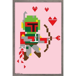 Trends International Star Wars: Saga - Boba Fett Hearts Framed Wall Poster Prints - 1 of 4