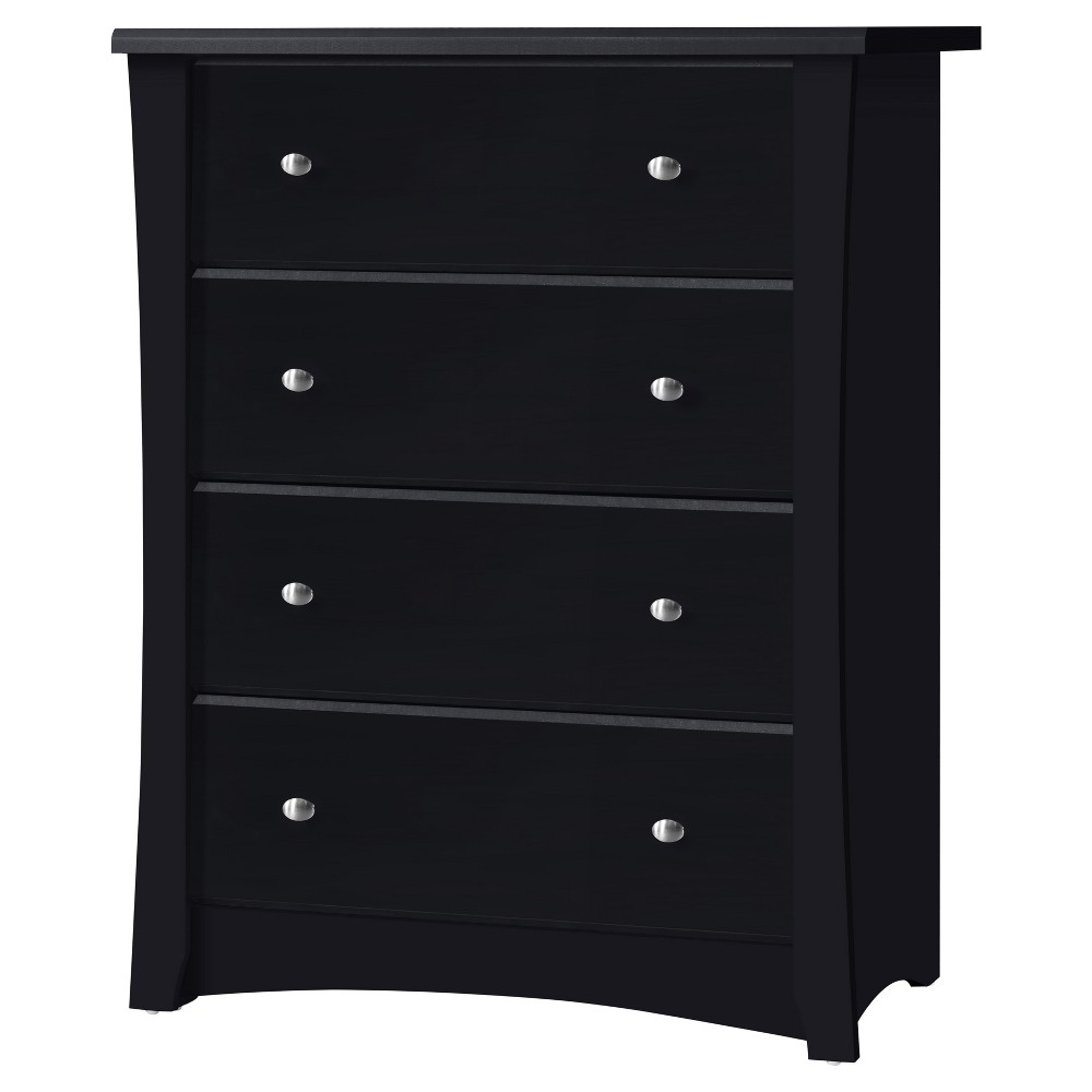 Storkcraft Crescent 4 Drawer Chest - Black