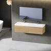 Whisen Floating Wall-Mounted Bathroom Vanity with Wave-Textured Soft-Close Drawers, Basin, Pre-Assembled Cabinet - 2 of 4