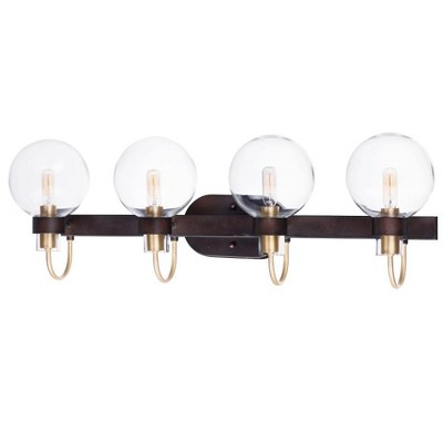 Maxim Lighting Bauhaus 4 - Light Vanity in  Bronze/Satin Brass