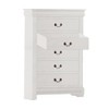 31" Louis Philippe Chest White - Acme Furniture: Brushed Nickel Hardware, 5 Drawers - 3 of 4