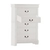 31" Louis Philippe Chest White - Acme Furniture: Brushed Nickel Hardware, 5 Drawers - image 3 of 4