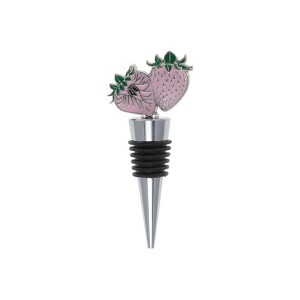 Unique Bargains Bottle Stoppers Strawberry Zinc Alloy Aluminum Alloy TPR 3.74"x1.57"x0.79" 1 Pc - 1 of 3