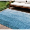 Teal Blue Aqua And Turquoise Ombre Washable Indoor Outdoor Area Rug - 2 of 4