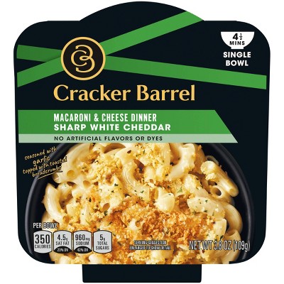 Cracker Barrel Single Bowl Mac & Cheese White Cheddar - 3.8oz