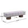 CAVINAS Modern Fabric Stool Top Ottoman Bench with Cushioned Seat,Upholstered Storage Bench for Living Room - 4 of 4