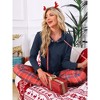 INSPIRE CHIC Christmas Family Pajama Sets Matching Hooded Long Sleeve Top with Plaid Pants Lounge Set - 4 of 4