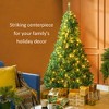 Whisen 6' Prelit Artificial Christmas Tree with Realistic Branches, 250 Warm White LED Lights and 1000 Tips - Green - 3 of 4
