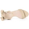 Allegra K Women's Back to College Faux Suede Open Toe Ankle Tie Back Chunky Heel Sandals - 4 of 4
