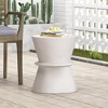 Maggift Patio End Tables Accent Side End Table for Outdoor and Indoor, Garden, Backyard Use, Special Design, White, 15.5"*15.5"*18" - 3 of 4