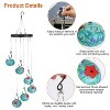 Munora Wind Chimes Hummingbird Feeder - Ant/Bee Proof Outdoor Hanging Bird Feeder with Tongue Protection (Blue, 22.04"L) - 3 of 4
