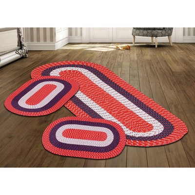 Better Trends Country Braid Collection is Durable and Stain Resistant  Reversible Indoor Area Utility Rug 100% Polypropylene in Vibrant Colors,  96 x