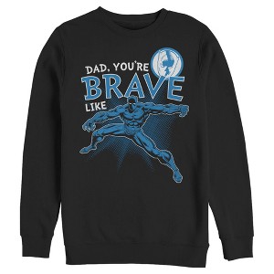Men's Marvel Dad You're Brave Like Black Panther Sweatshirt - 1 of 4